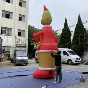 Manufacturer Custom Size Large Huge Standing Christmas Xmas Decorations Decor Outside Outdoor Ornaments <strong>Inflatable</strong> <strong>Grinch</strong> - Product Image 4
