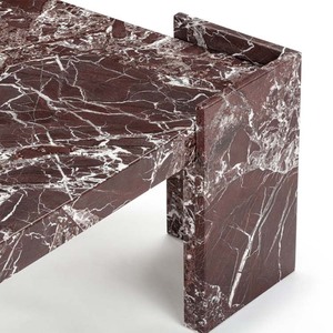 Moderno Design <span class=keywords><strong>di</strong></span> <span class=keywords><strong>lusso</strong></span> in pietra naturale mobili Rosso Levanto in marmo Rosso CoffeeTable Top con Base in pietra tavolo centrale - Product Image 3