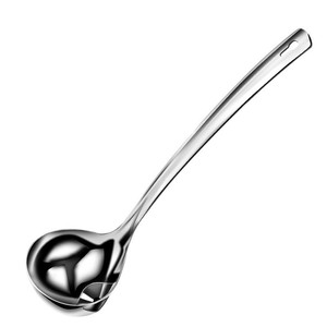 Cuchara separadora de aceite de acero inoxidable 304, colador de aceite de cocina engrosado, cuchara para sopa con orificio para colgar, para uso doméstico - Product Image 2