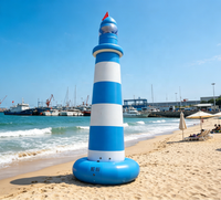 Phare gonflable en PVC durable de marque Shunyuan, étanche, avec éclairage LED, garantie 1 an, capacité 100-500 kg, personnalisable