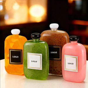 Vide 100ml 250ml clair givré plat whisky bouteille en verre <span class=keywords><strong>Gin</strong></span> jus café lait thé liqueur liquide avec couvercle en plastique - Product Image 3