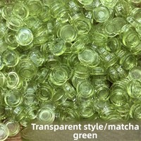 Blocs de construction en acrylique translucide de 8 mm, granulés en forme de boule faits à la main pour couvercles de pots de slime et colle crème DIY (30g avec sachet)