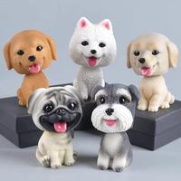 Maßgefertigte Wackelkopf-Hundefiguren aus Harz, Wackelkopf-Welpen-Ornamente für Auto-Armaturenbrett & Heimdekoration