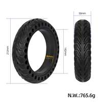Pneu plein en caoutchouc non pneumatique en nid d'abeille de 8,5 pouces, conception à trou aveugle, pour trottinette M365 Pro 1S Essential et vélos pour enfants