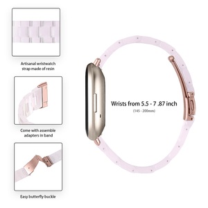 <span class=keywords><strong>Fitbit</strong></span> <span class=keywords><strong>Versa</strong></span> <span class=keywords><strong>3</strong></span>/Senseステンレス鋼折りたたみ留め金交換用リストバンドファッション<span class=keywords><strong>3</strong></span>リンク樹脂時計ストラップ用 - Product Image 5