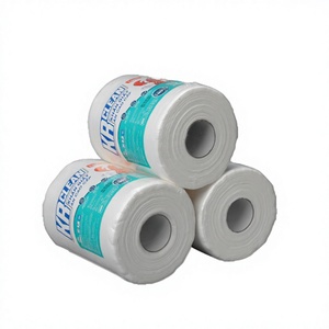 Serviettes en papier Krclean Premium 2 plis, sans peluches, en pâte de bois mélangée, 20x10cm, 250 feuilles, très absorbantes, en rouleau, pour dîner/restaurant - Product Image 1