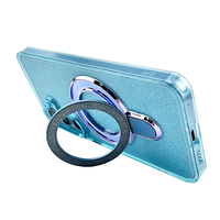 Étui de téléphone portable luxueux en TPU+PC avec design étoile, paillettes, antichoc, avec support magnétique pour S25