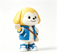 Figurine personnalisée de chiot en PVC et ABS, statue de personnage de dessin animé, usine chinoise OEM, figurine personnalisée pour la vente en gros de produits de marque