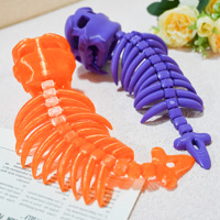 Figuras de Acción Sorpresa de Halloween Maker, Juguetes de Esqueleto de Anime de PVC Plástico Personalizados, Juguetes de Esqueleto Animal Impresos en 3D Realistas