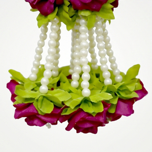 Guirnalda de Flores Artificiales con Perlas de Rosa AFF-Garland-8.5 Precio Rs.1200/10 piezas - Product Image 3