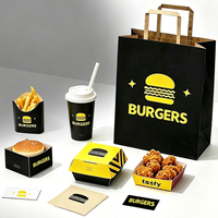 Emballage alimentaire à emporter pour la restauration rapide, boîte à hamburger, conteneur à emporter personnalisé avec logo de restaurant, boîtes à poulet frit en papier