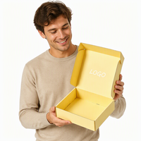 Boîte d'expédition pour vêtements en carton jaune personnalisée avec votre logo – Offre spéciale pour l'emballage de vêtements