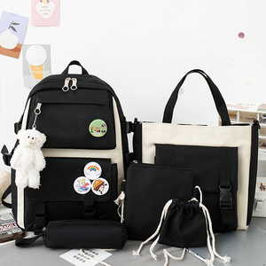 Wholesale <strong>Grades</strong> 3 to 5 and <strong>6</strong> <strong>School</strong> <strong>Bag</strong> Pack Set Student <strong>Bag</strong> Lightweight Fresh Cute Girly Heart Large Capacity Backpack - Product Image 5