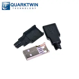 USB male connector A type plug with plastic case 4 Pin USB Socket