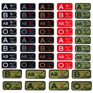 ป้ายติดแขนรูปสี่เหลี่ยมผืนผ้า PVC ปักลายใหม่ สำหรับติดกระเป๋าและหมวก  แบบติดด้วยแถบตีนตุ๊กแก  แสดงผลิตภัณฑ์  ประเภทเลือด A-, <span class=keywords><strong>B</strong></span>-, AB-, <span class=keywords><strong>O</strong></span>- - Product Image 4