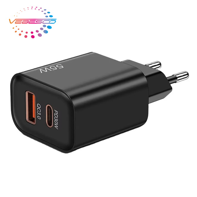 55W Fast Charger PD30W +QC3.0 Universal Travel Adapter USB Charger Type-c PD Fast Charger Charging Adapter