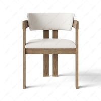 Ensemble de table à manger moderne en bois massif FERLY pour 6 personnes, pour hôtel, appartement, maison, salle à manger, meubles et chaises