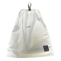 Tas Laundry Hotel Plastik LDPE Custom Langsung dari Pabrik dengan Tali Serut dan Logo