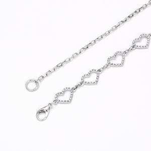 Chaîne de taille en métal avec strass, design cœur, bijoux de mode pour robe, été, printemps, automne, blanc K Y558 - Product Image 3