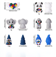 Perles décoratives en vrac en PVC et silicone 3D, motif animaux de dessin animé (chiots), qualité alimentaire, pour la fabrication de stylos, bijoux et projets DIY