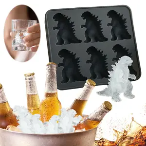 Moule à glaçons en plastique écologique pour la vente en gros, idéal pour les snacks glacés maison aromatisés, grand format pour 6 glaçons de whisky - Product Image 4