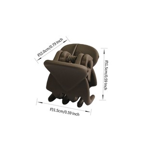 Pince à cheveux mini noire mate à double denture de 1,5 cm pour enfants et femmes, outils de coiffure princesse, vente en gros personnalisée - Product Image 3