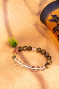 Premium Quality Classic Green Qi <b>Nan</b> Agarwood White Crystal Strawberry Crystal Jasper Citrine Charm Beaded Bracelet Spiritual - Product Image 6