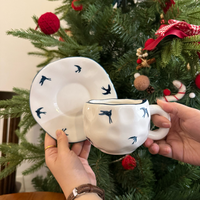 Ensemble de tasses à thé en céramique irrégulières peintes à la main de l'usine de Chaozhou