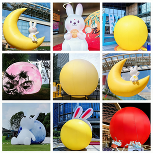Decoración Inflable para <span class=keywords><strong>el</strong></span> Festival del Medio Otoño, Luna Simulada Brillante, Conejo de Jade Lunar, Astronauta, <span class=keywords><strong>Ocho</strong></span> <span class=keywords><strong>Planetas</strong></span>, Centro Comercial - Product Image 4