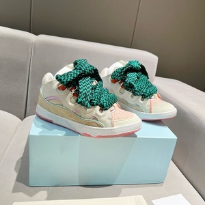 Sneakers de luxe de haute qualité, confortables, à lacets, dessus en PVC, tendance de la mode, chaussures de sport à plateforme en cuir véritable Lanvines - Product Image 2