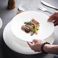 Assiette à dîner blanche en gros d'usine vaisselle en céramique, assiettes à vaisselle de luxe en porcelaine