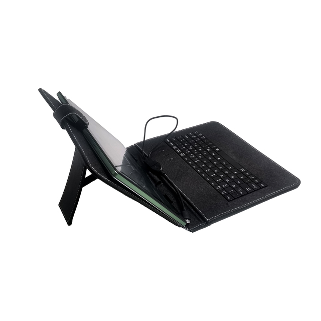 10.1'' Type C Keyboard With Leather Case,10.1" Wired Tablet Pc Keyboard case With Stand