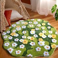 Chinesische Herstellung Moderner 3D-Blumen-Ästhetik-Plüsch-Bodendekor-Teppich Weicher Mikrofaser-Tufting-Teppich Wohnzimmermatten