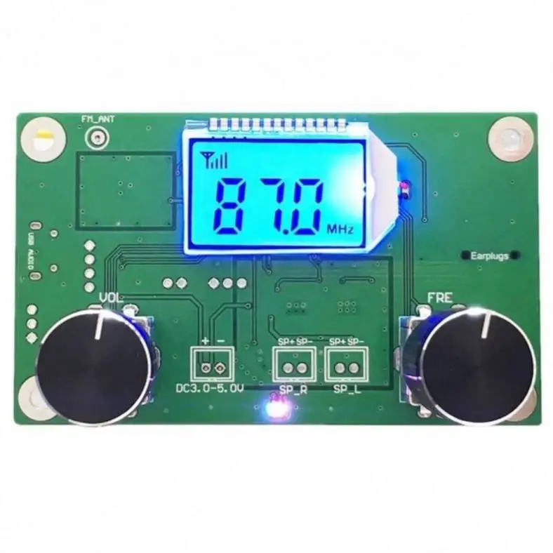 87-108MHz DSP&PLL LCD Stereo Digital FM Radio Receiver Module + Serial Control