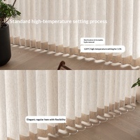 Voilage Moderne en Polyester Léger et Translucide pour Salon et Décoration de Fenêtre en Baie