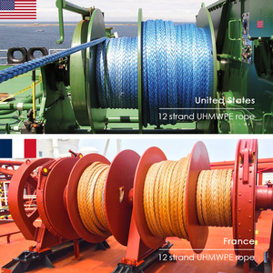 Siêu cao trọng lượng phân tử polyethylene uhmwpe Plasma winch dây 12 sợi bện nổi biển tổng hợp cung cấp - Product Image 3