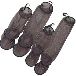 Foldable Coated <b>Mesh</b> Fish <b>Basket</b> For Wild Fishing And Streams Small Fish Shrimp Crabs Trap Nets Polyethylene Material - Product Image 2