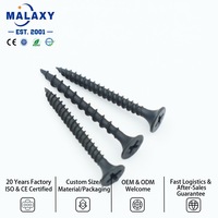 Vis à cloison sèche MALAXY C1022 40 mm, vis autoperceuses pour plaques de plafond et de mur, finition zinguée oxyde noir, norme ISO M2.5 M3.5