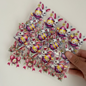 Marcapáginas de Plástico con Diseño de Dibujos Animados para el Día de la Madre y Pascua, con Llavero y Protección UV para Envolver Tazas y Cuadernos - Product Image 3