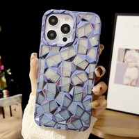 Étui de téléphone portable personnalisé transparent électro-plaqué pour iPhone 12 13 14 15 16 18 Pro Max