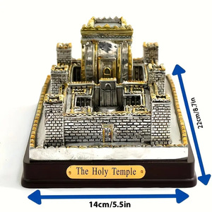 <span class=keywords><strong>Temple</strong></span> de Jérusalem Château Modèle Résine Artisanat Écologique Peint Art Église Souvenir Cadeaux pour Noël Amour Style - Product Image 5