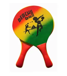 Juego de raquetas de playa de fibra duradera Bate de 1 par con 3 bolas personalizadas disponibles
