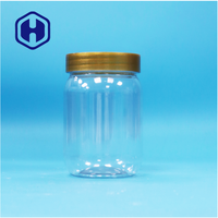 Pot en plastique rond transparent de qualité alimentaire pour animaux de compagnie avec couvercle à vis pour nourriture pour animaux de compagnie, sucettes, miel, biscuits, bonbons, collations - Étanche, sans BPA