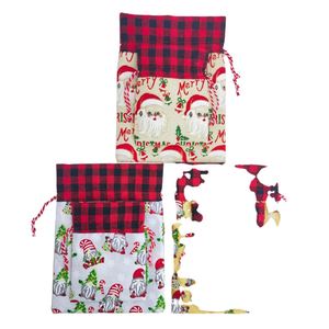 Handmade Linen Santa <b>Personalized</b> Drawstring Christmas <b>Gift</b> <b>Bag</b> - Product Image 1