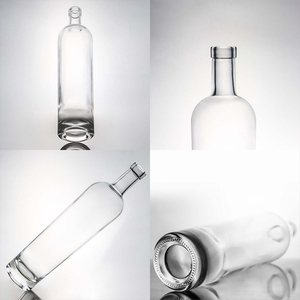 1L 500ml 750ml 700ml độc đáo tùy chỉnh chai thủy tinh vòng nút chai Miệng dày dưới lõm chai thủy tinh cho Gin Rum biểu tượng tùy chỉnh - Product Image 2