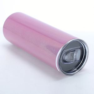 20oz Portable Straight Tumbler <b>Glitter</b> Surface 304 Steel Vacuum Sublimation Outdoor Sports Mug Wholesale - Product Image 3