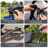 Kit d'outils de réparation de vélo multifonctionnel, ensemble d'entretien portable pour le cyclisme avec leviers de pneus, clés hexagonales et clés à cliquet