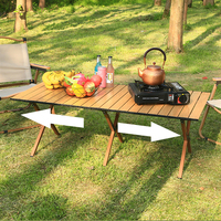 Meubles d'extérieur, table pliante en acier au carbone, table de pique-nique pliable ultra-légère à monter sur véhicule, ensemble table et chaises pour le camping