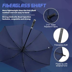 Custom Logo <b>Large</b> Automatic Wholesale Windproof Protection <b>Umbrella</b> Double Layer Branded Golf <b>Umbrellas</b> - Product Image 3