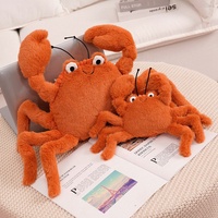 Peluche personnalisée Crabe et Homard, Jouet en peluche doux, Animal marin en peluche, OEM ODM, Logo personnalisé, Créature marine en peluche, Cadeau, Vente en gros